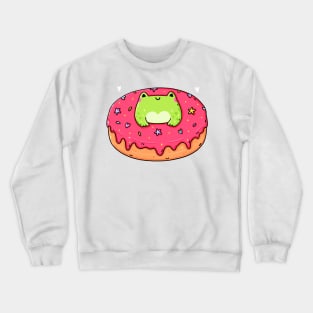 Frog Pink Donut Crewneck Sweatshirt